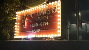 Kakic Universe Official Launch Sign Lit Up
